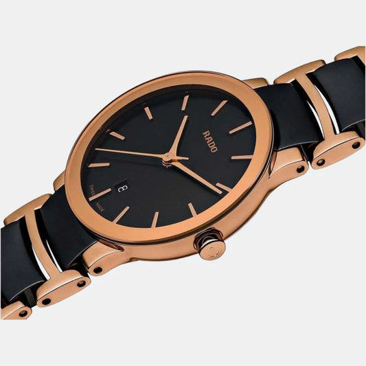 Rado Centrix Women Quartz Black Dial Analog Stainless Steel Watch R30555172