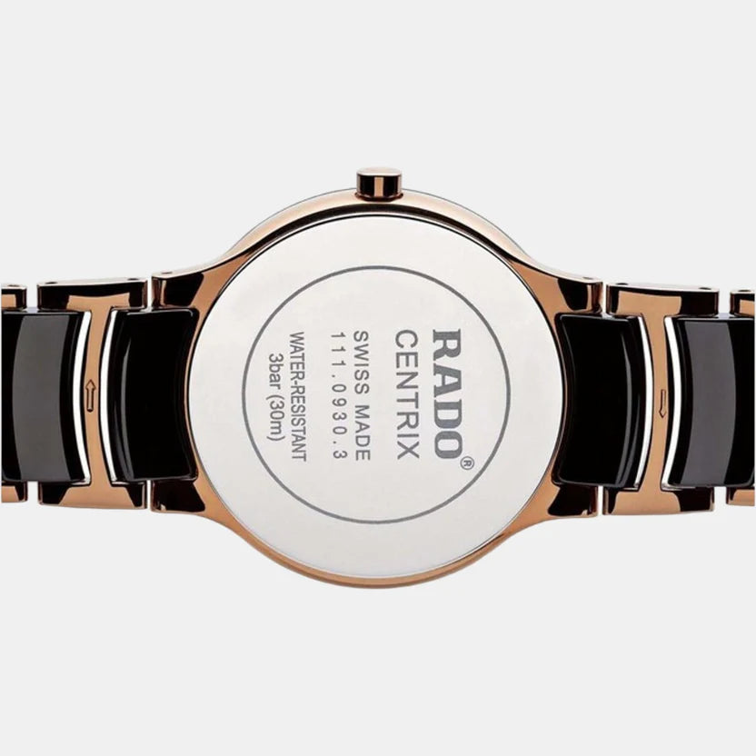 Rado Centrix Women Quartz Black Dial Analog Stainless Steel Watch R30555172