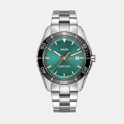 Rado HyperChrome Men Quartz Turquoise Dial Analog Stainless Steel Watch R32156313