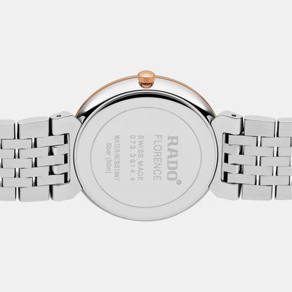 Rado Florence Unisex Quartz White Dial Analog Stainless Steel Watch R48912723