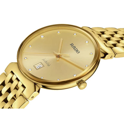 Rado Florence Unisex Quartz Gold Dial Analog Stainless Steel Watch R48914713