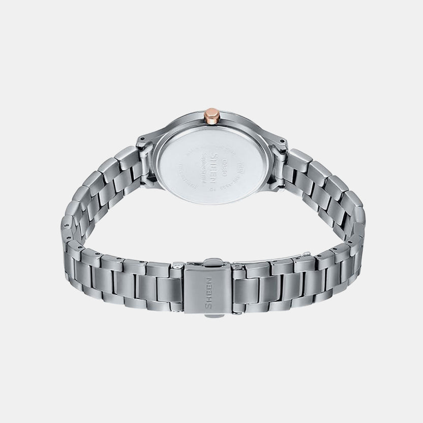 Sheen Women Quartz White Dial Analog Stainless Steel Watch SH205