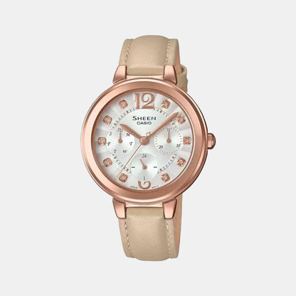 Sheen Women Quartz White Dial Chronograph Leather Watch SH217Sheen Women Quartz White Dial Chronograph Leather Watch SH217