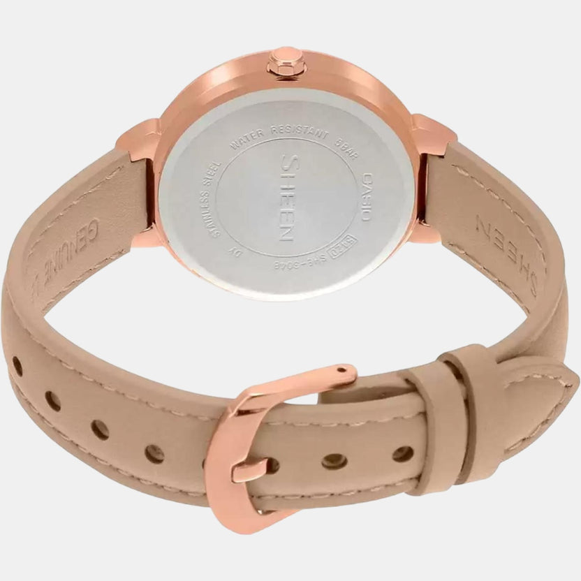 Sheen Women Quartz White Dial Chronograph Leather Watch SH217Sheen Women Quartz White Dial Chronograph Leather Watch SH217