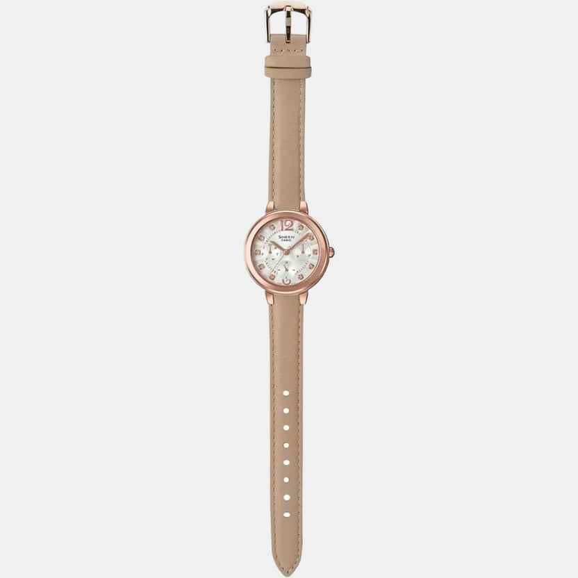 Sheen Women Quartz White Dial Chronograph Leather Watch SH217Sheen Women Quartz White Dial Chronograph Leather Watch SH217