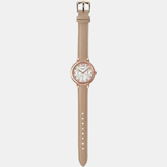 Sheen Women Quartz White Dial Chronograph Leather Watch SH217Sheen Women Quartz White Dial Chronograph Leather Watch SH217