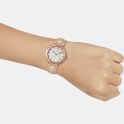 Sheen Women Quartz White Dial Chronograph Leather Watch SH217Sheen Women Quartz White Dial Chronograph Leather Watch SH217