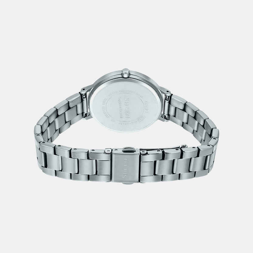 Sheen Women Quartz Blue Dial Analog Stainless Steel Watch SH228