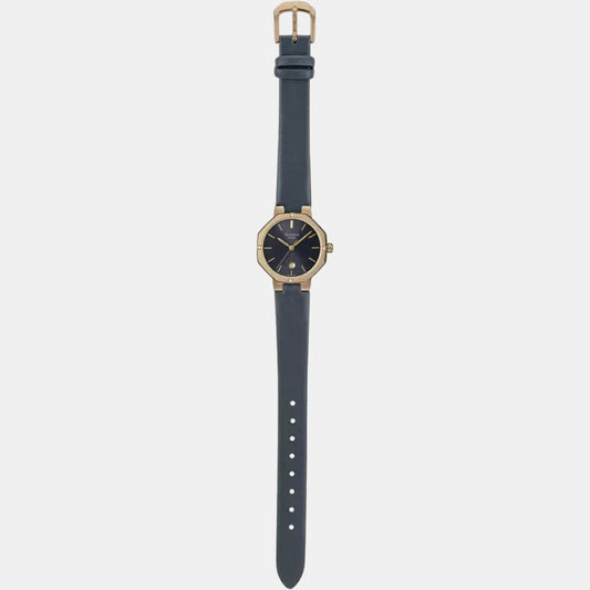 Sheen Women Quartz Black Dial Analog Leather Watch SH244