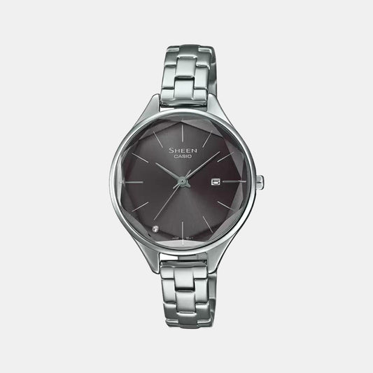 Sheen Women Quartz Black Dial Analog Stainless Steel Watch SH250