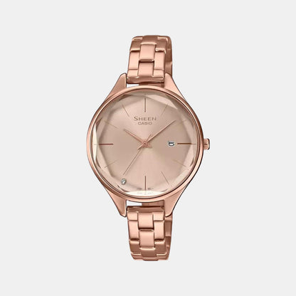 Sheen Women Quartz Pink Dial Analog Stainless Steel Watch SH252