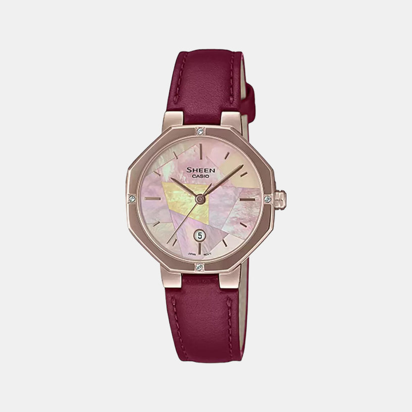 Sheen Women Quartz Pink Dial Analog Stainless Steel Watch SH260