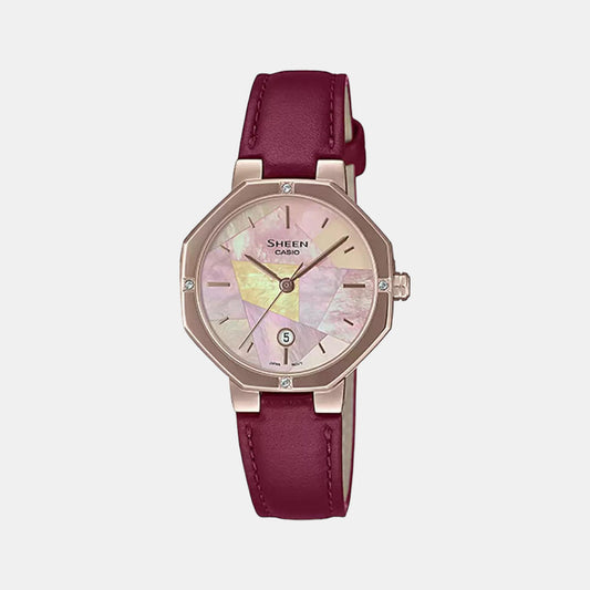 Sheen Women Quartz Pink Dial Analog Stainless Steel Watch SH260