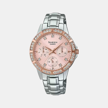 Sheen Women Quartz Pink Dial Chronograph Stainless Steel Watch SH265