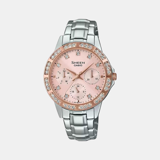 Sheen Women Quartz Pink Dial Chronograph Stainless Steel Watch SH265