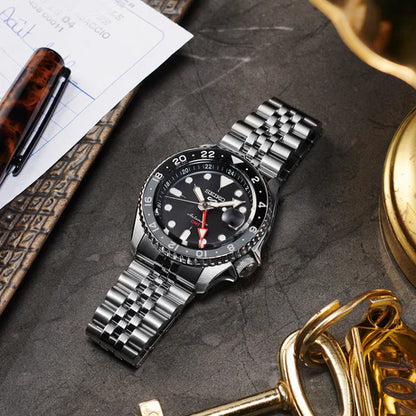 Seiko 5 Sports Black Grape GMT SKX Re-Interpretation - SSK001K1