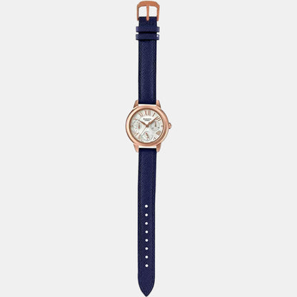 Sheen Women Quartz Blue Dial Chronograph Leather Watch SX208