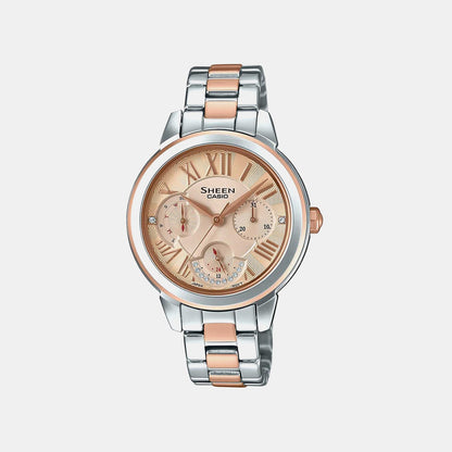 Sheen Women Quartz Gold Dial Chronograph Stainless Steel Watch SX210