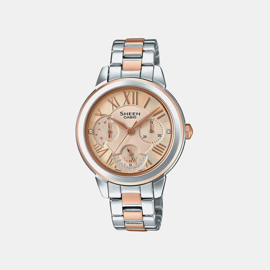 Sheen Women Quartz Gold Dial Chronograph Stainless Steel Watch SX210