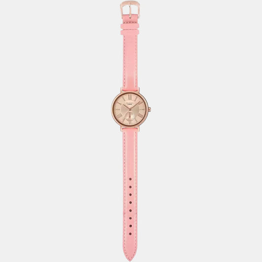 Sheen Women Quartz Pink Dial Analog Leather Watch SX239