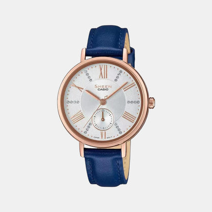 Sheen Women Quartz White Dial Analog Leather Watch SX240