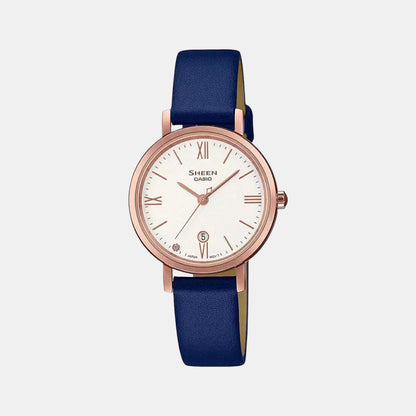 Sheen Women Quartz White Dial Analog Leather Watch SX278
