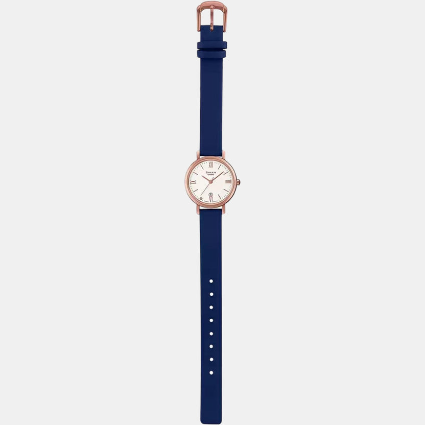 Sheen Women Quartz White Dial Analog Leather Watch SX278