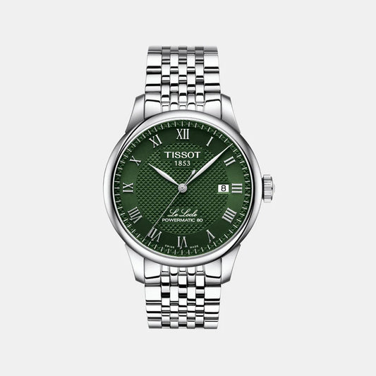 Tissot Le Locle Men Automatic Green Dial Analog Stainless Steel Watch T0064071109300