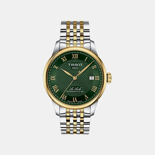 Tissot Le Locle Men Green Dial Analog Stainless Steel Watch T0064072209300