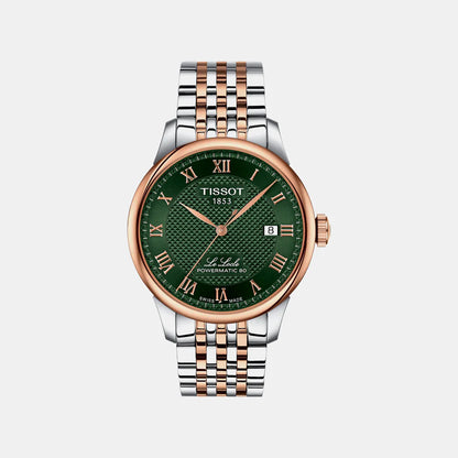 Tissot Le Locle Men Green Dial Analog Stainless Steel Watch T0064072209301