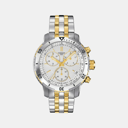 Tissot PRS 200 Men White Chronograph Stainless Steel Watch T0674172203101