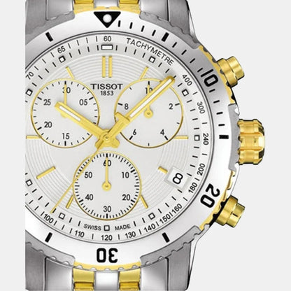 Tissot PRS 200 Men White Chronograph Stainless Steel Watch T0674172203101