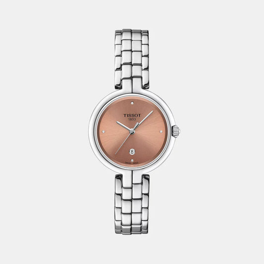Tissot Flamingo Women Quartz Pink Dial Analog Stainless Steel Watch T0942101133600