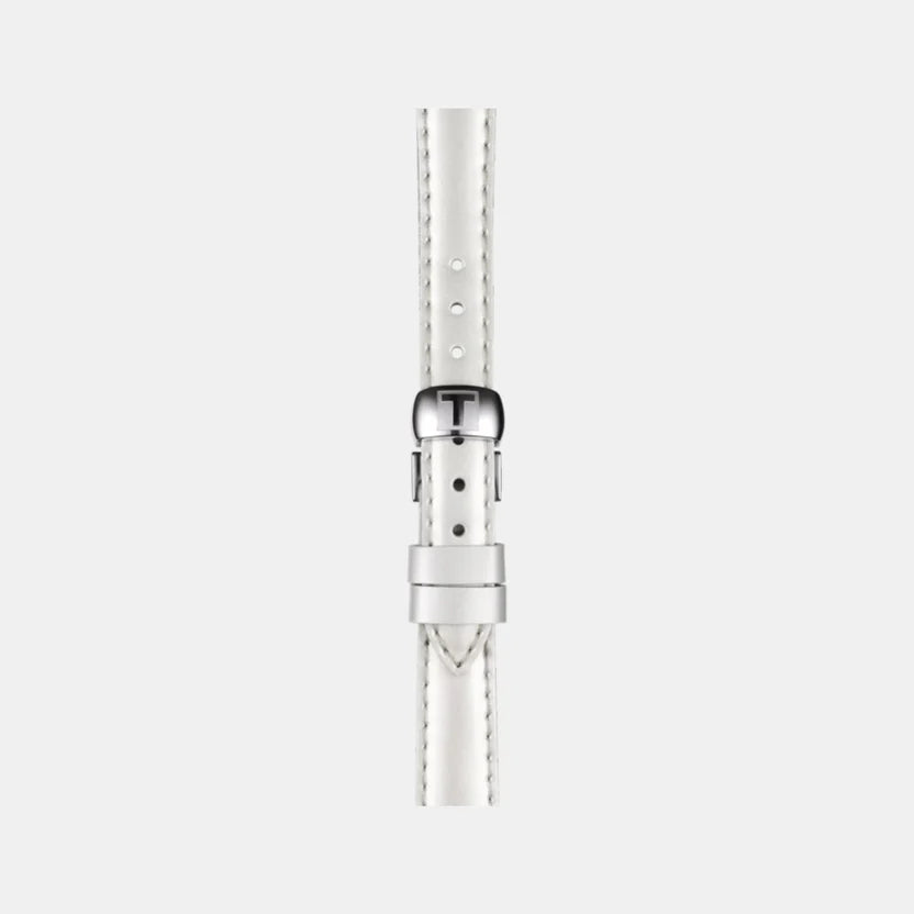 Tissot Flamingo T-Lady Women Quartz Analog White Mother Of Pearl Dial Leather Watch T0942102611101