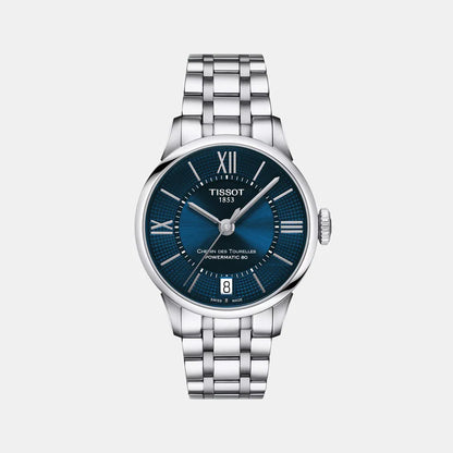 Tissot Chemin Des Tourelles Women Automatic Blue Dial Analog Stainless Steel Watch T0992071104800