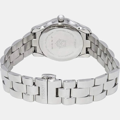 Tissot T-Wave Women Quartz Silver Dial Analog Stainless Steel Watch T1122101103600
