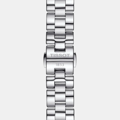 Tissot T-Wave Women Quartz Silver Dial Analog Stainless Steel Watch T1122101103600