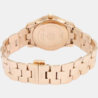 Tissot T-Wave Women Quartz White Mother Of Pearl Dial Analog Stainless Steel Watch T1122103311100
