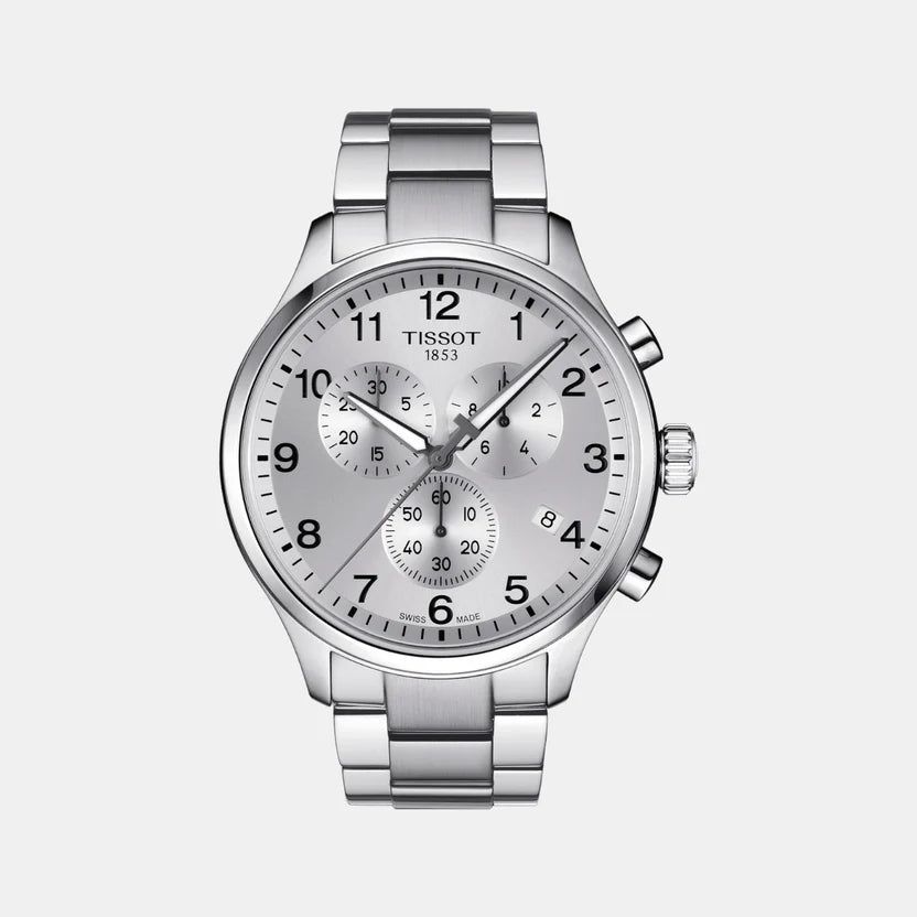 Tissot Chrono Xl Classic Men Quartz Silver Dial Chronograph Stainless Steel Watch T1166171103700