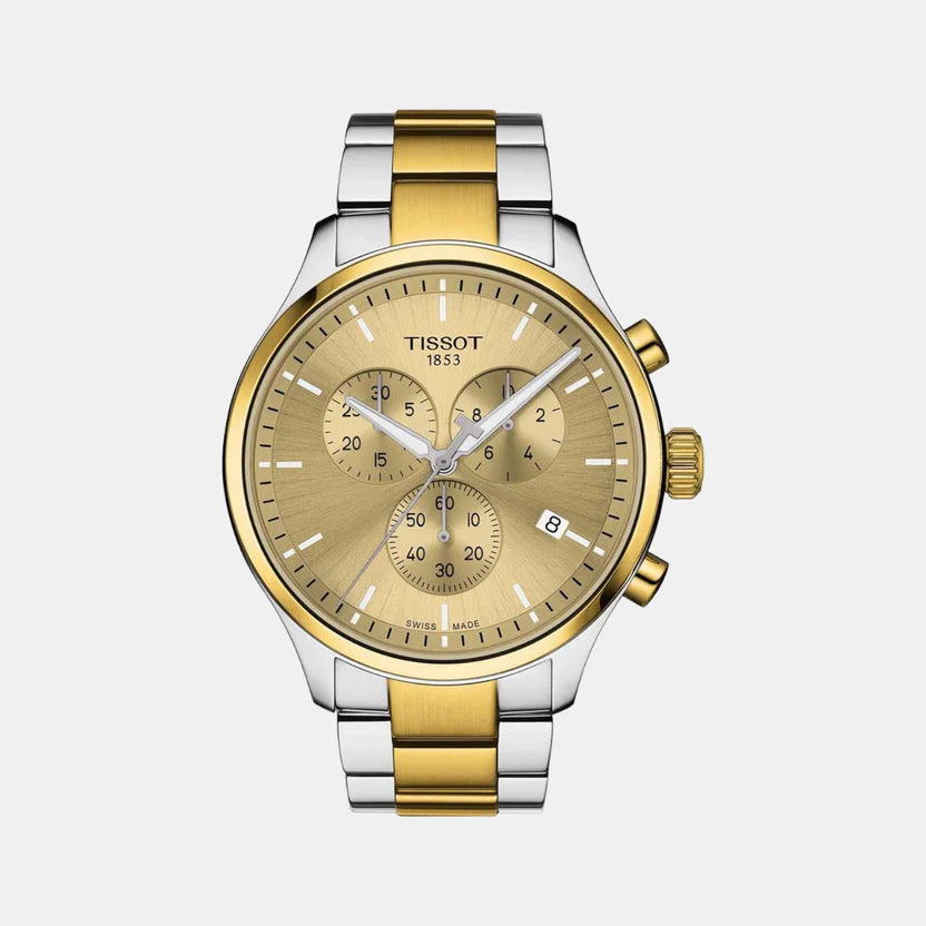 Tissot Chrono Xl Classic Men Quartz Champagne Dial Chronograph Stainless Steel Watch T1166172202100