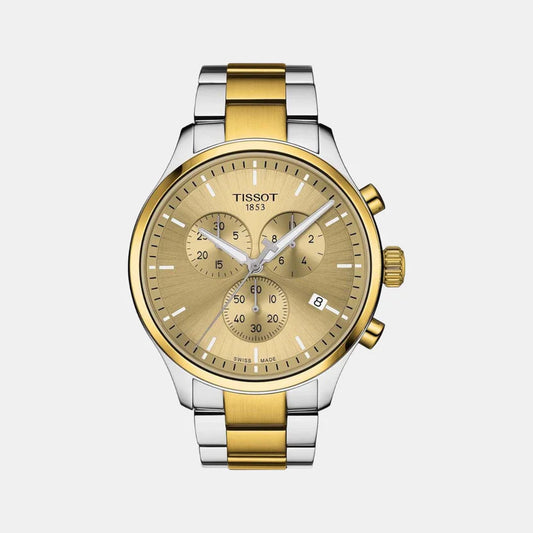 Tissot Chrono Xl Classic Men Quartz Champagne Dial Chronograph Stainless Steel Watch T1166172202100