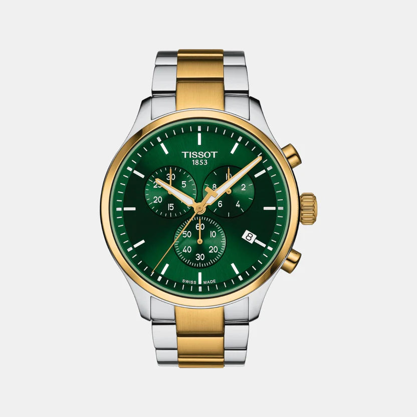 Tissot Chrono Xl Classic Men Quartz Green Dial Chronograph Stainless Steel Watch T1166172209100