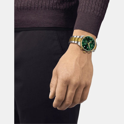 Tissot Chrono Xl Classic Men Quartz Green Dial Chronograph Stainless Steel Watch T1166172209100