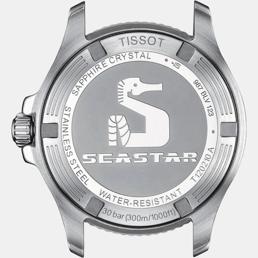 Tissot Seastar 1000 Women Quartz Blue Dial Analog Stainless Steel Watch T1202101104100