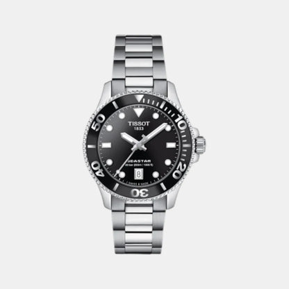 Tissot Seastar 1000 Women Quartz Black Dial Analog Stainless steel Watch T1202101105100