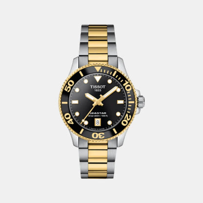 Tissot Seastar 1000 Unisex Quartz Black Dial Analog Stainless Steel Watch T1202102205100