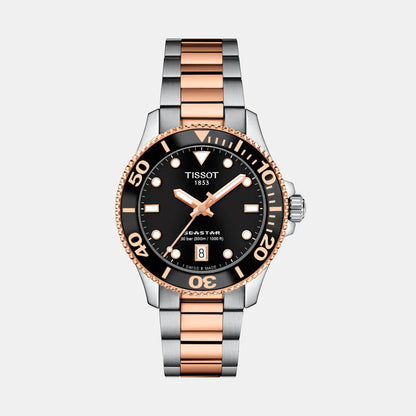 Tissot Seastar 1000 Women Quartz Black Dial Analog Stainless Steel T1202102205101