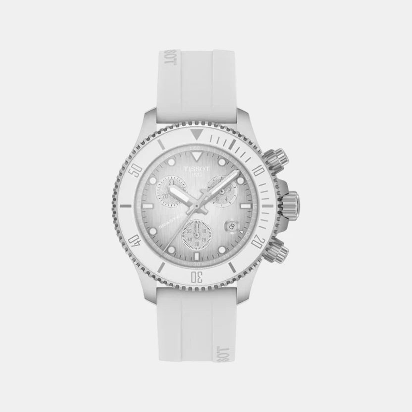Tissot Seastar 1000 Men Quartz White Dial Chronograph Synthetic Watch T1202171701100