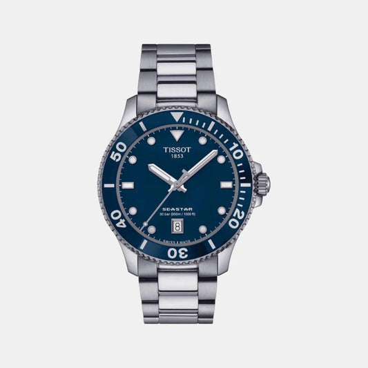 Tissot Seastar 1000 Men Quartz Blue Dial Analog Stainless steel Watch T1204101104100