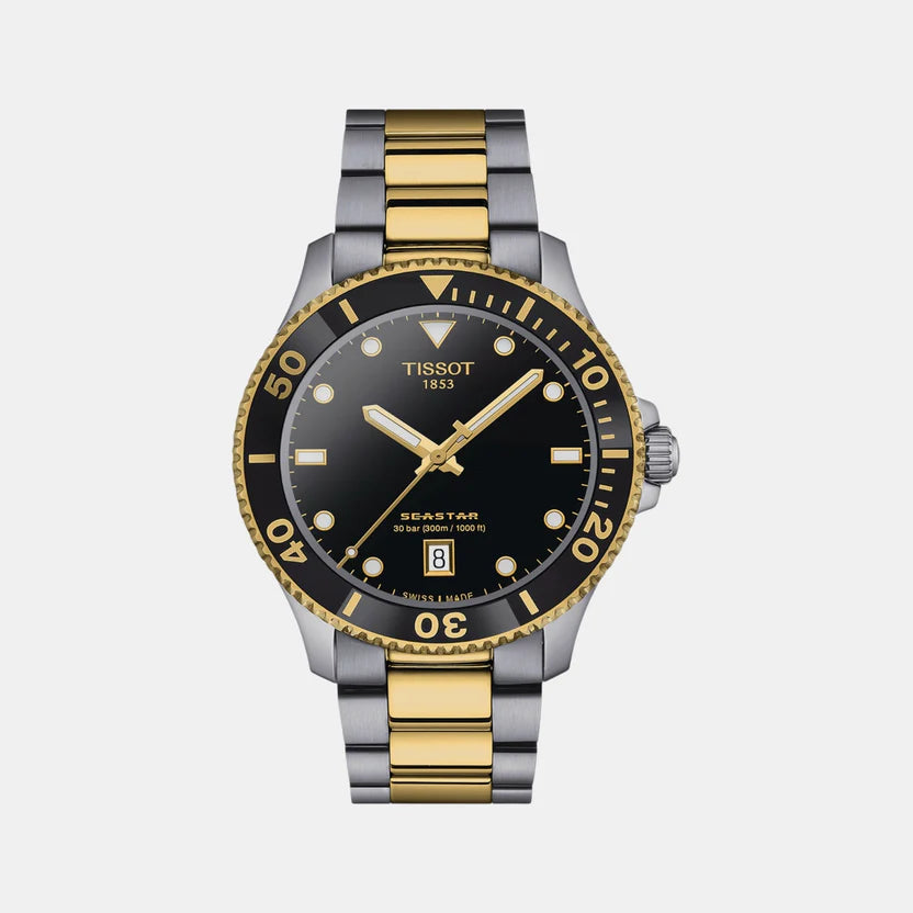 Tissot Seastar 1000 Men Quartz Black Analog Stainless Steel Watch T1204102205100